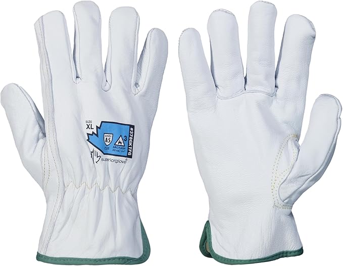 Superior Glove Endura Goatskin Leather Work Gloves Arc Flash Cut Resistant Safety Hand Protection