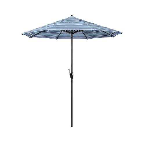 California Umbrella 7.5' Round Sunbrella Aluminum Outdoor Deck, Pool or