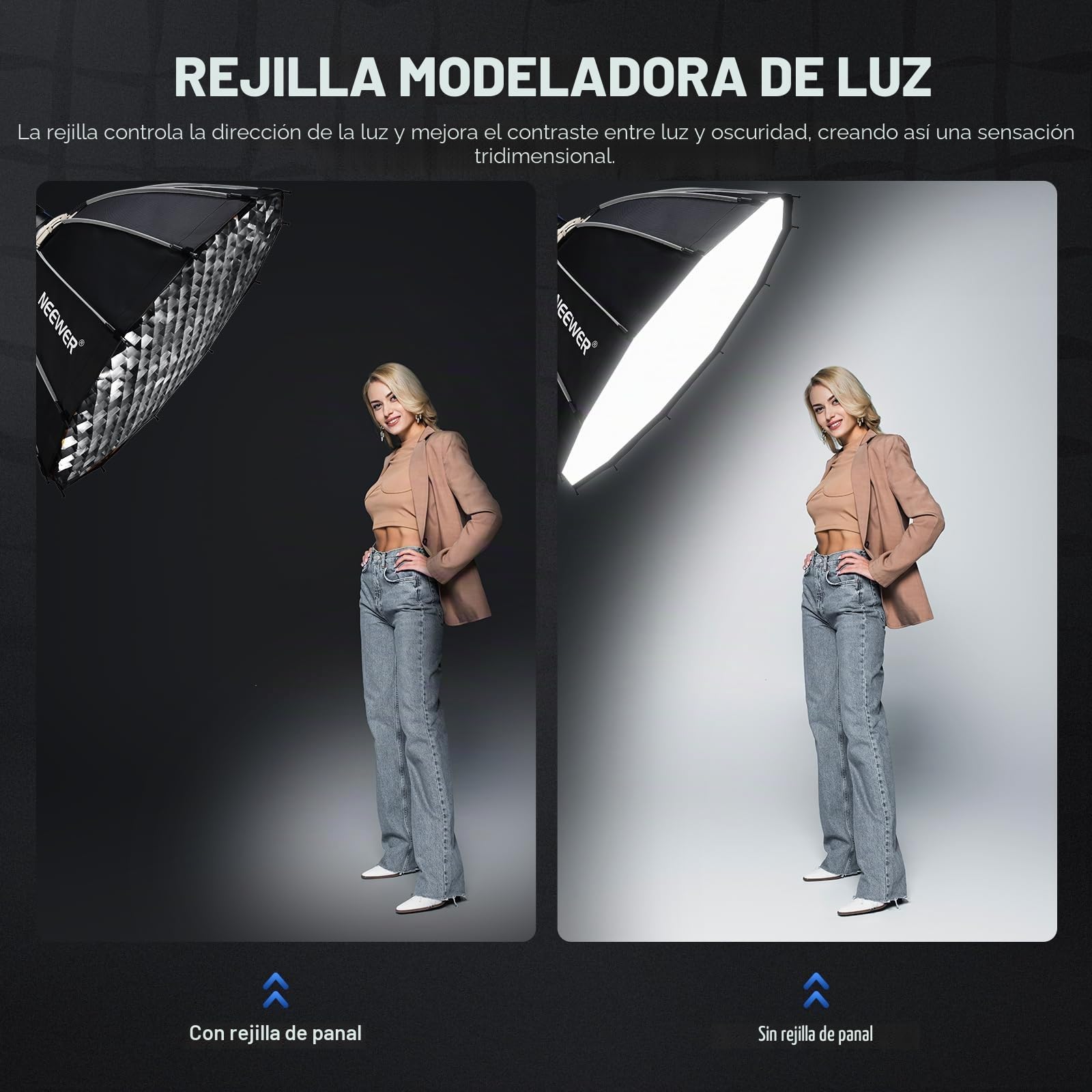 NEEWER Bowens - Caja de luz parabólica Dodecágono de 85 cm, Caja Suave de liberación rápida con difusores/Rejilla/Bolsa para luz estroboscópica de Video CB60 CB200B MS60C MS150B S101 Vision 4 Q4