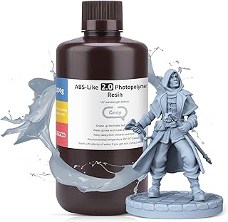 ELEGOO ABS-Like Resin 2.0 Photopolymer Resin UV Curing 405nm ABS 3D Resin for LCD 3D Printer Grey 1000G