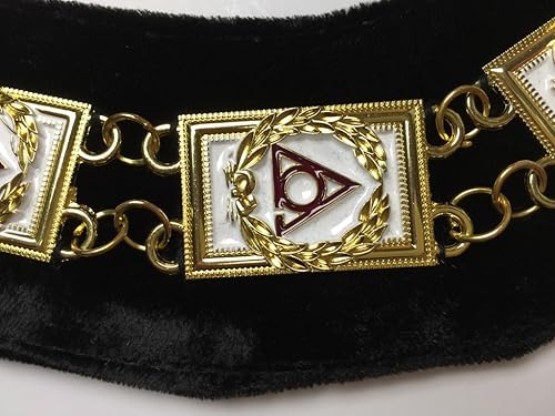 Miniatura 3 de Masonic Regalia LOCOP Cadena Collar Metal Dorado