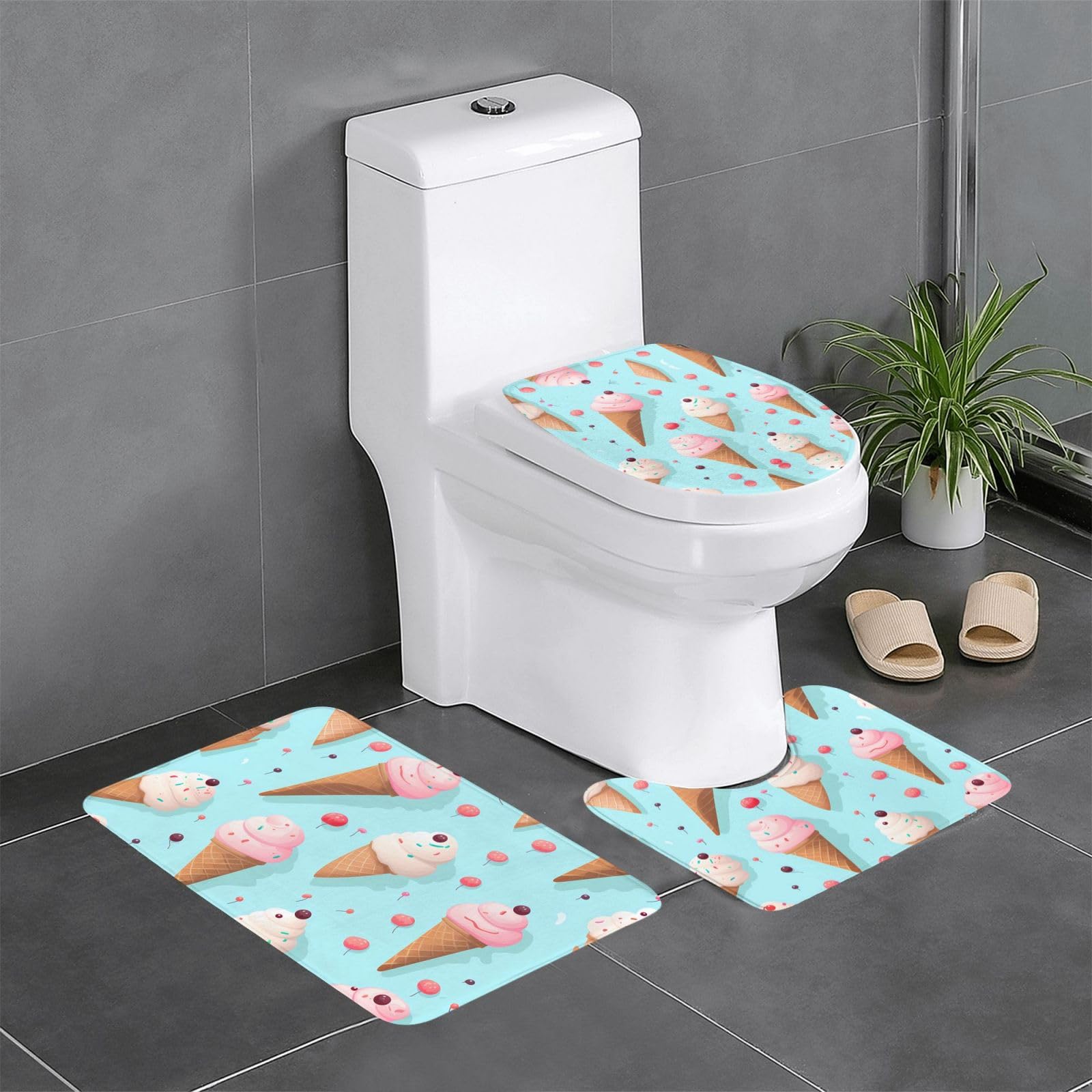 Tapis antidérapants pour salle de bain WC pour éviter les glissades
