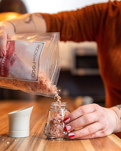 Miniatura 5 de Rock The Food  Bolsa de sal rosa del Himalaya de 22 libras Sal de grano grueso  Adecuado como sal de mesa en molinos o tarros de especias