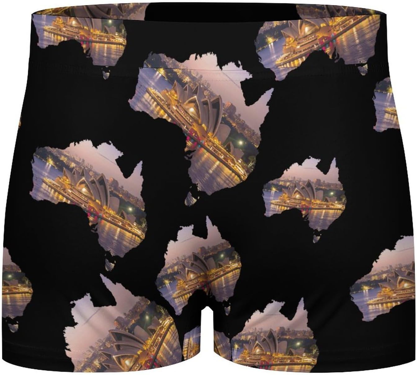 Sydney Opera House Australia Map Men's Underwear Boxers Briefs for Men Stretch Shorts