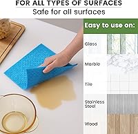 Vista 30 de Homaxy Paños de cocina suecos para cocina, paquete de 10 paños de esponja de celulosa reutilizables y lavables, toallas de papel absorbentes y sin