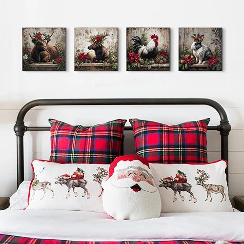 Miniatura 159 de Decoración rústica de cabaña, arte de pared de oso de vida silvestre, bosque, guardería, águila, lobo, alce, ciervo, imágenes para sala de estar,