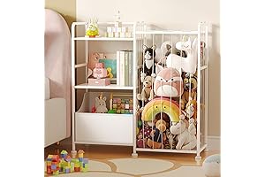 BBLIKE Stuffed Animal Storage - Fabric Bookshelf with Toy Organizer
