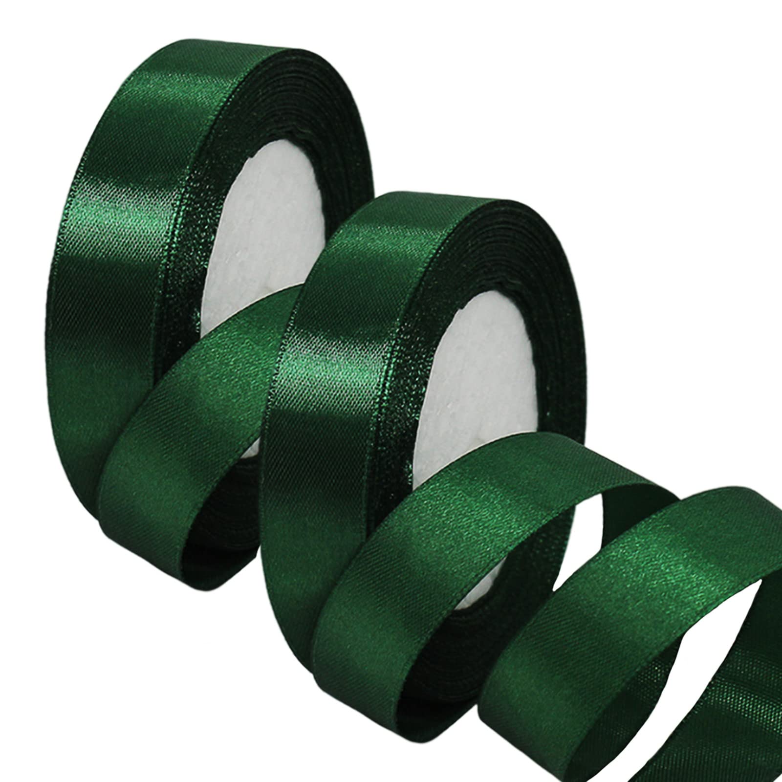 50mm Wide White Ribbon Thick Wedding Car Ribbon 22m, 2 inch Thick White Satin Ribbon for Gift Wrapping Wedding Car Christmas Birthday Cake Hair Bow Florist Bouquet Crafts Decorations — view 86