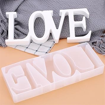 Love Silicone Mould, Love Resin Mold, Love Sign Word Mold Epoxy Resin Molds for DIY Table Decoration, Wedding, Valentine's Day Gifts