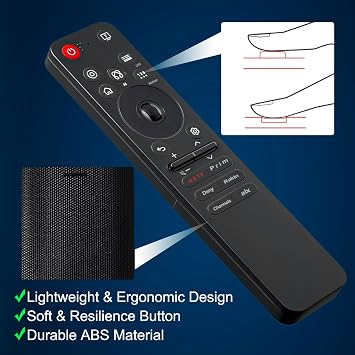 AKB76046603 MR25GA Replacement for All LG Smart TVs Models, Magic Remote for LG OLED QNED G5 C5 B5 92A 85A 80A UA77 Series with AI, Pointer and Shortcuts