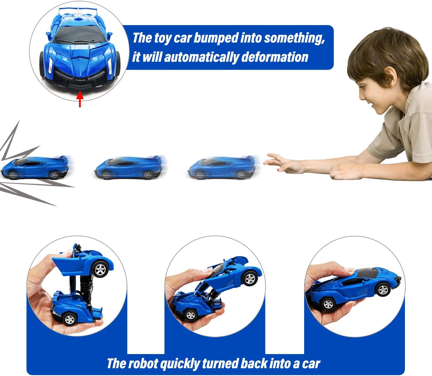 2-5 Year Old Boy Toddler Toy Car, Inertia Driven Truck Toy Boy and Girl, Best Birthday Present for 3-8 Year Old Boy and Girl