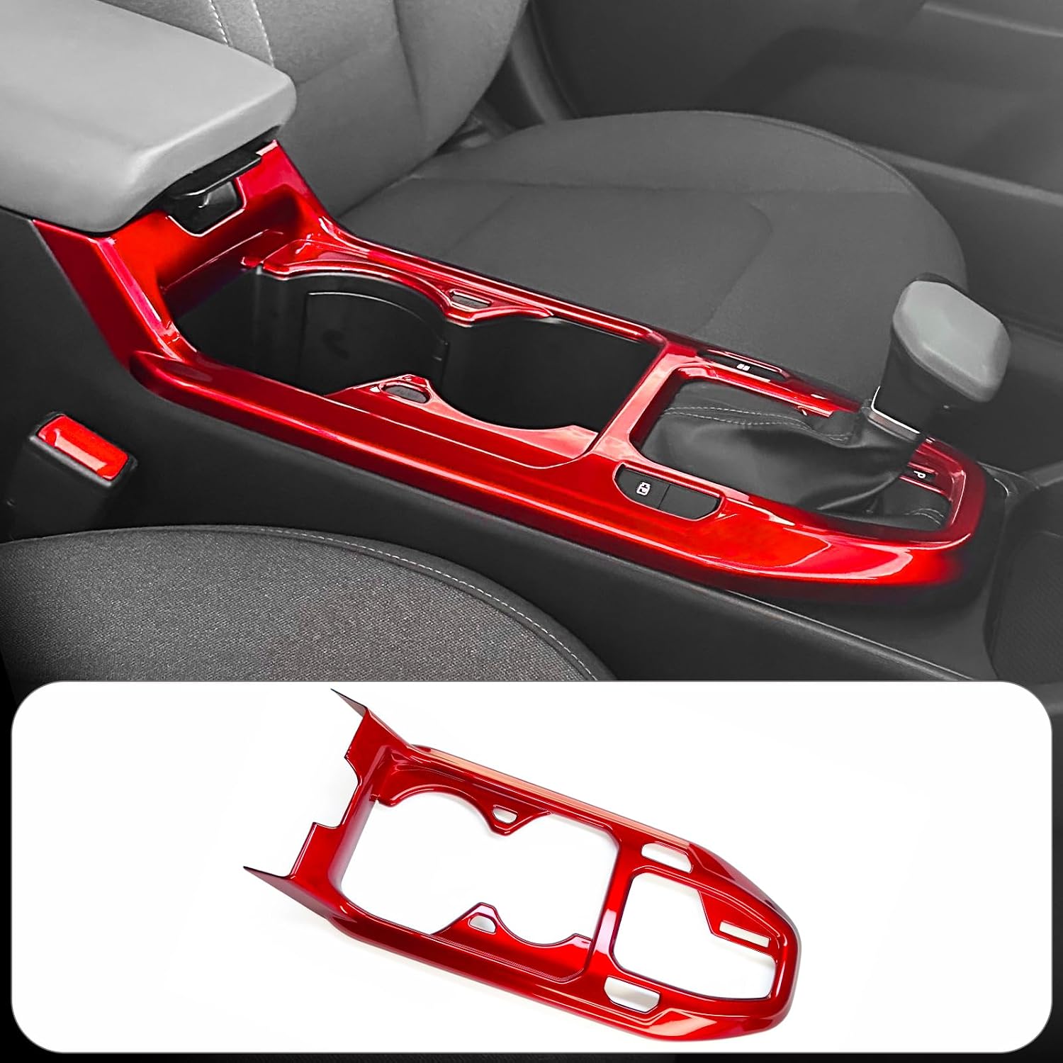 Gear Shift Panel Cover Trim Compatible with Kia K4 2025-2026 Accessories (Red)