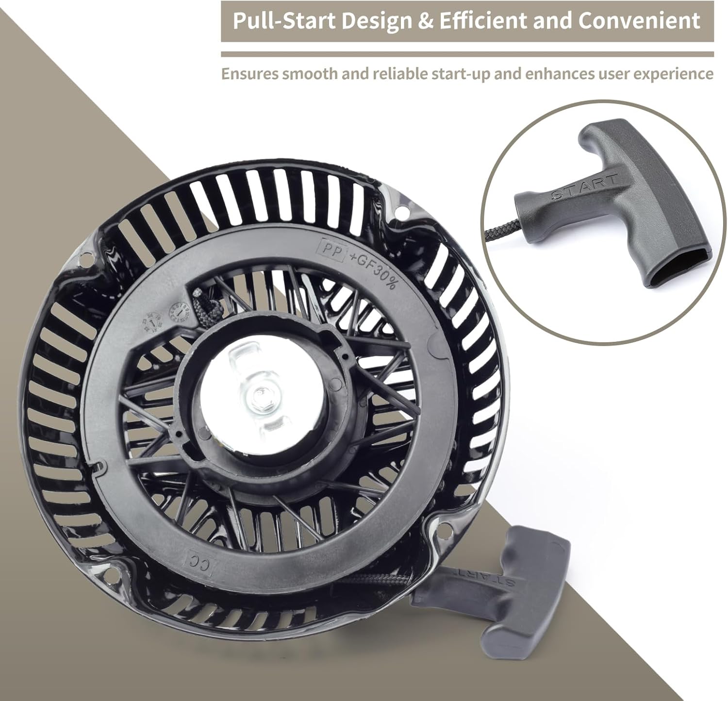 Pull Start Recoil Starter Assembly Replacement for Westinghouse Generator WGen7500 WGen9500 WGen9500DFc WGen910DFc for Powerhorse 420cc Engine