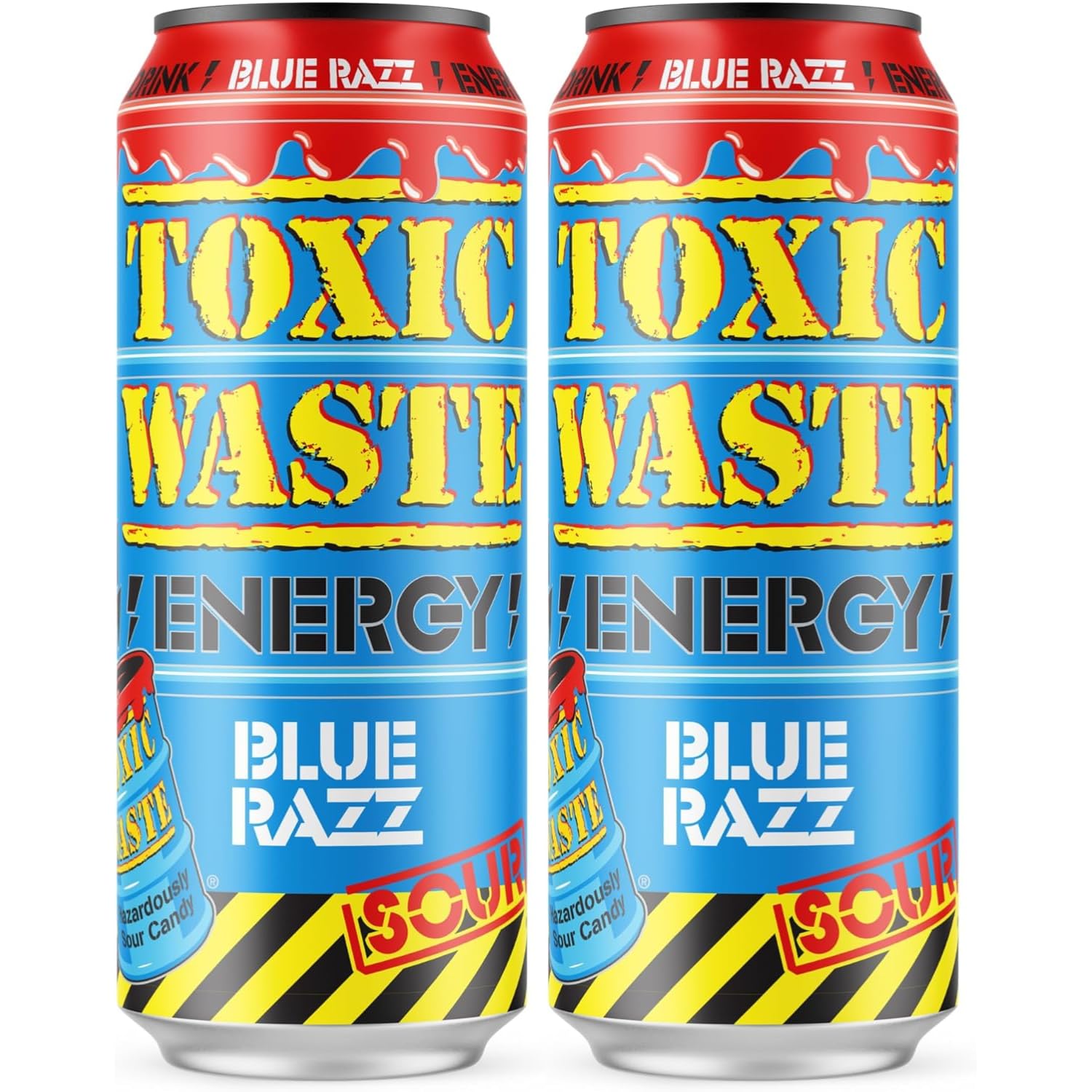 TOXIC WASTE - Blue Razz Energy Drink Can (2 x 500ml) By COUGAR | Sour Blue Raspberry Flavor Energy Beverage | Refreshing Carbonated Drink | Long Gaming Sessions | Bold Taste & Instant Energy Boost Drink – (Imported - UK)-image-26