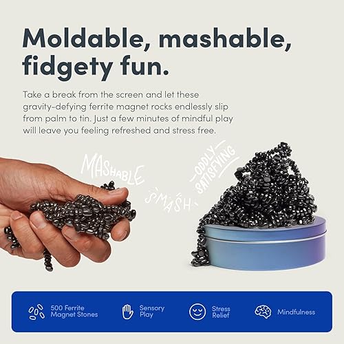 Miniatura 48 de Speks Original Crags - Masilla de ferrita Más de 500 piedras de ferrita en una lata, juguete antiestrés para aliviar el estrés, juguete sensorial