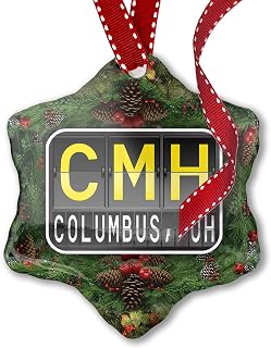 Christmas Ornament CMH Airport Code for Columbus, OH