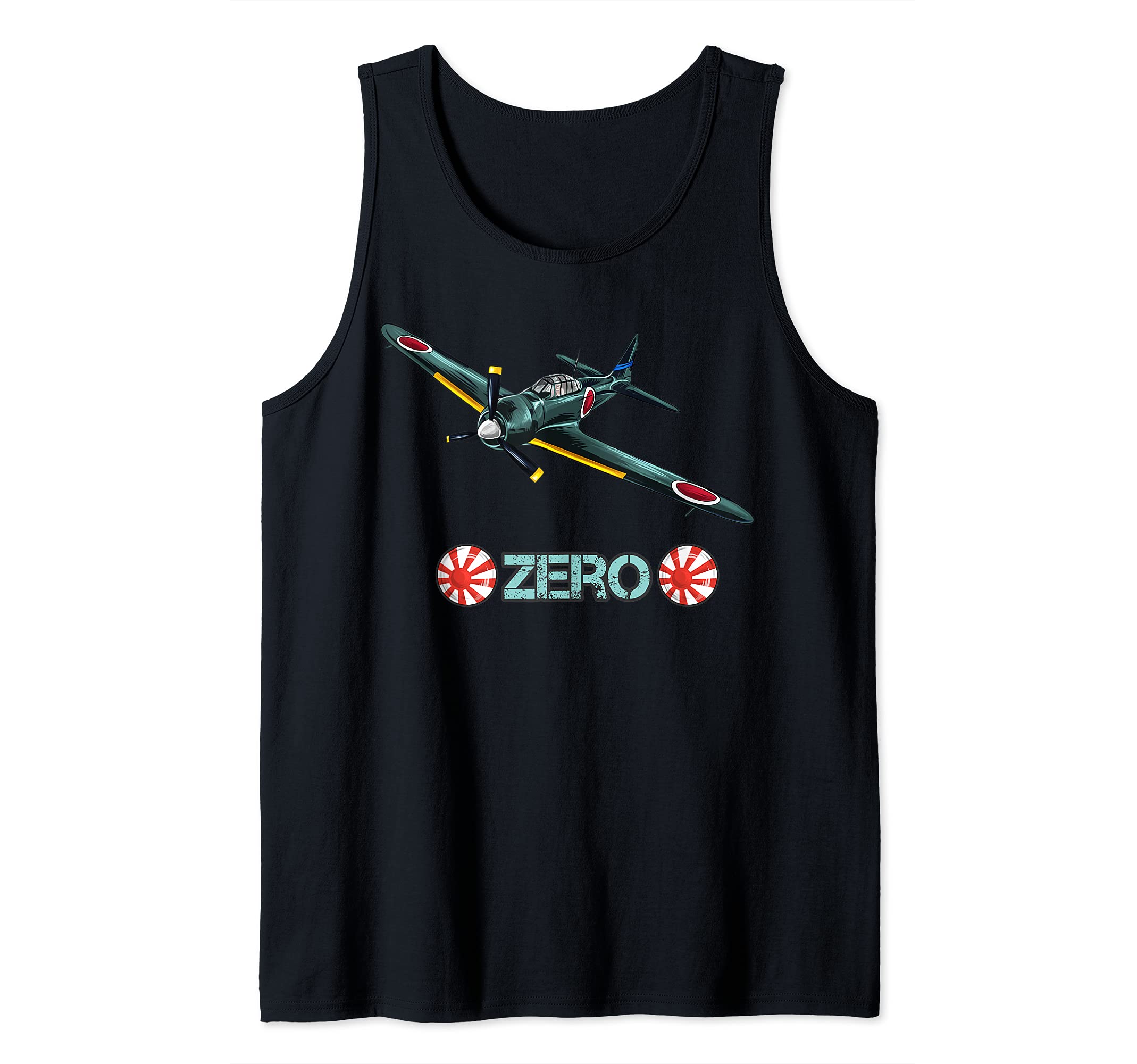 World War 2 Japanese Aircraft Zero Fighter Tank Top