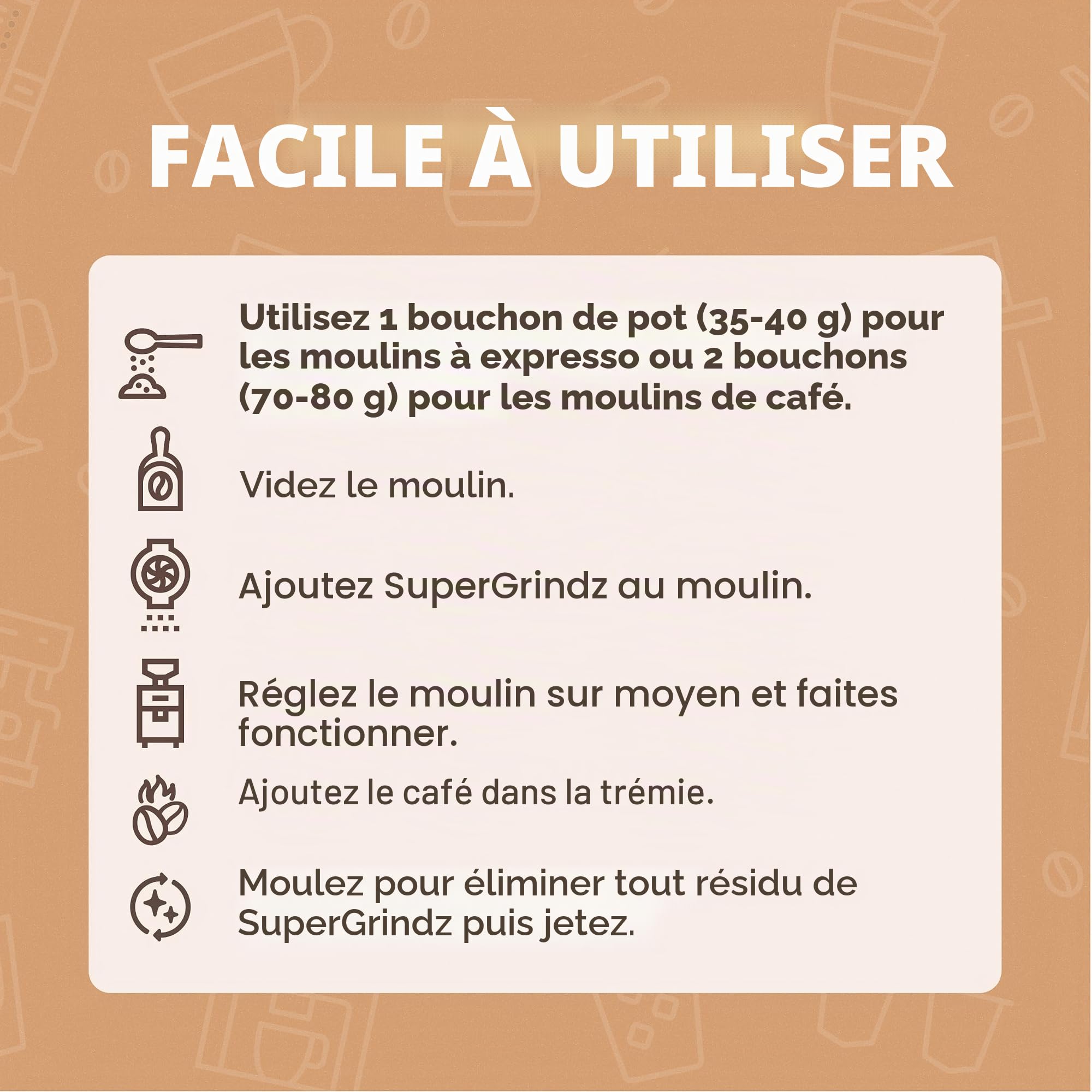 Urnex SuperGrindz Tablettes de nettoyage pour broyeur, 330 g
