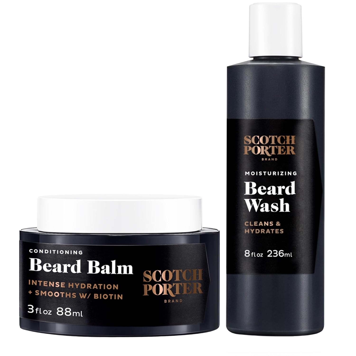 Scotch Porter Conditioning Beard Balm & Moisturizing Beard Wash Bundle