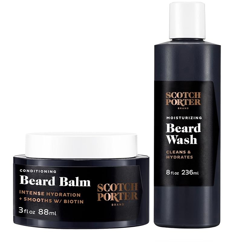 Scotch Porter Conjunto com bálsamo condicionador e sabonete líquido para barba