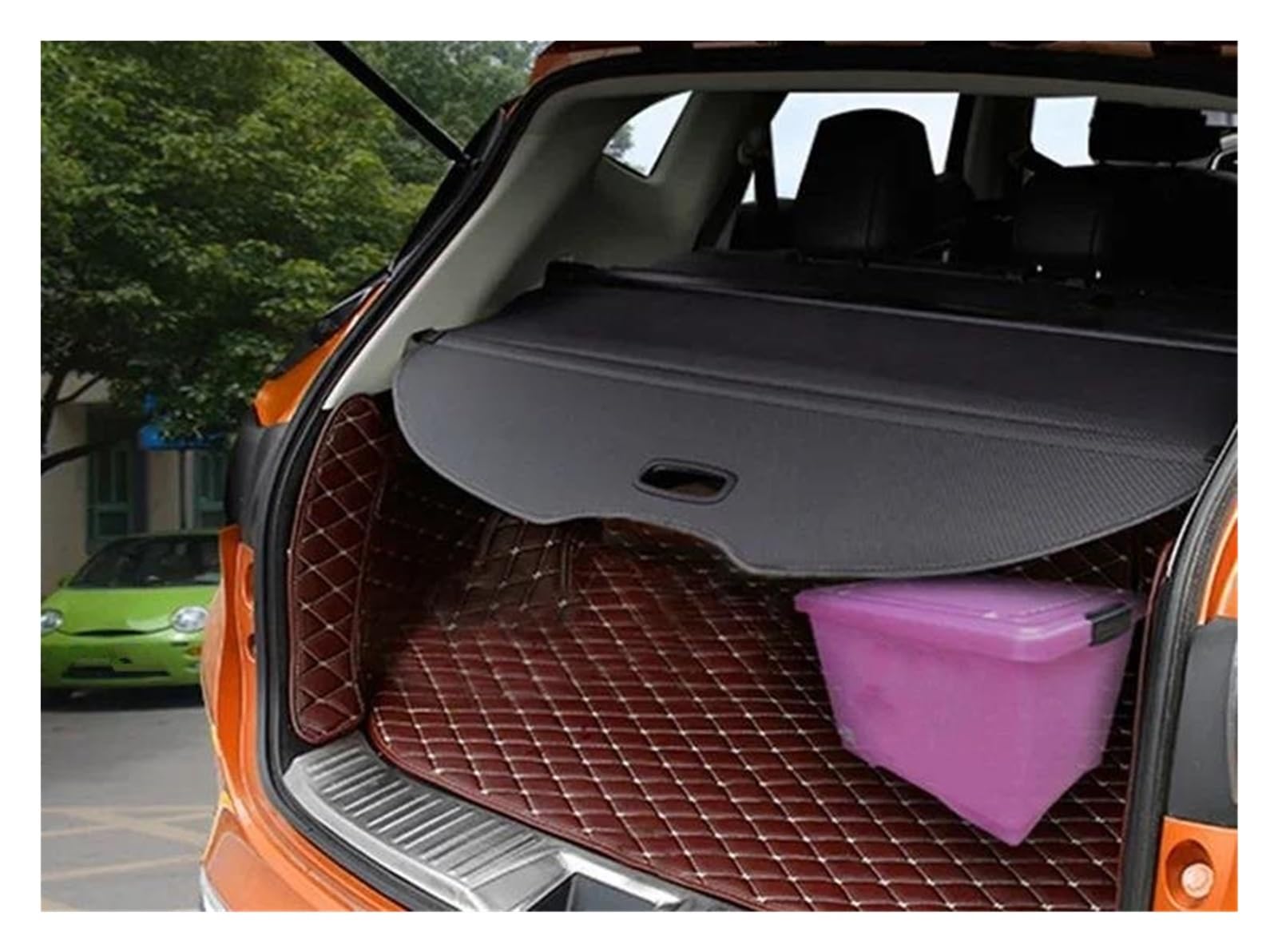 Coche Cubierta Carga Retráctil para Nissan para Qashqai J10 2008-2013 Cubierta para Maletero De Lona Aluminio Privacidad Pantalla Protección Seguridad Cubierta Maletero Paquetes(Negro)