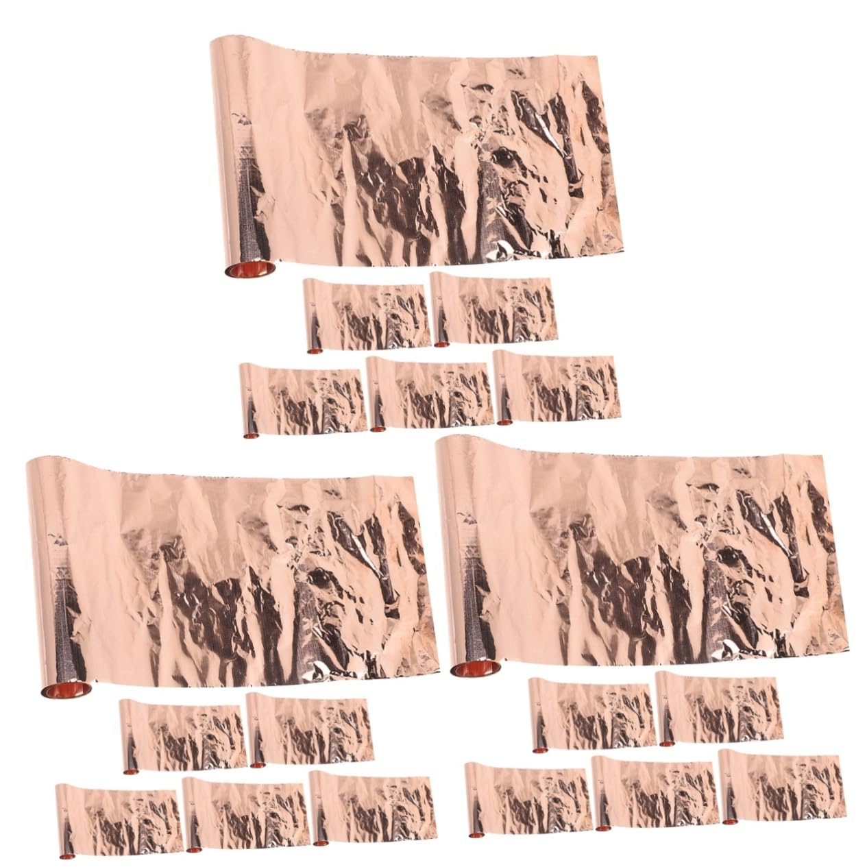 MAGICLULU 3sets 6 Rolls Sheets Copper for Jewelry Making Thickness Metal Foil Plates for Crafts Easy to Cut and Bend for DIY Projects and Repairs Smooth Surface Finish 6rolls*3