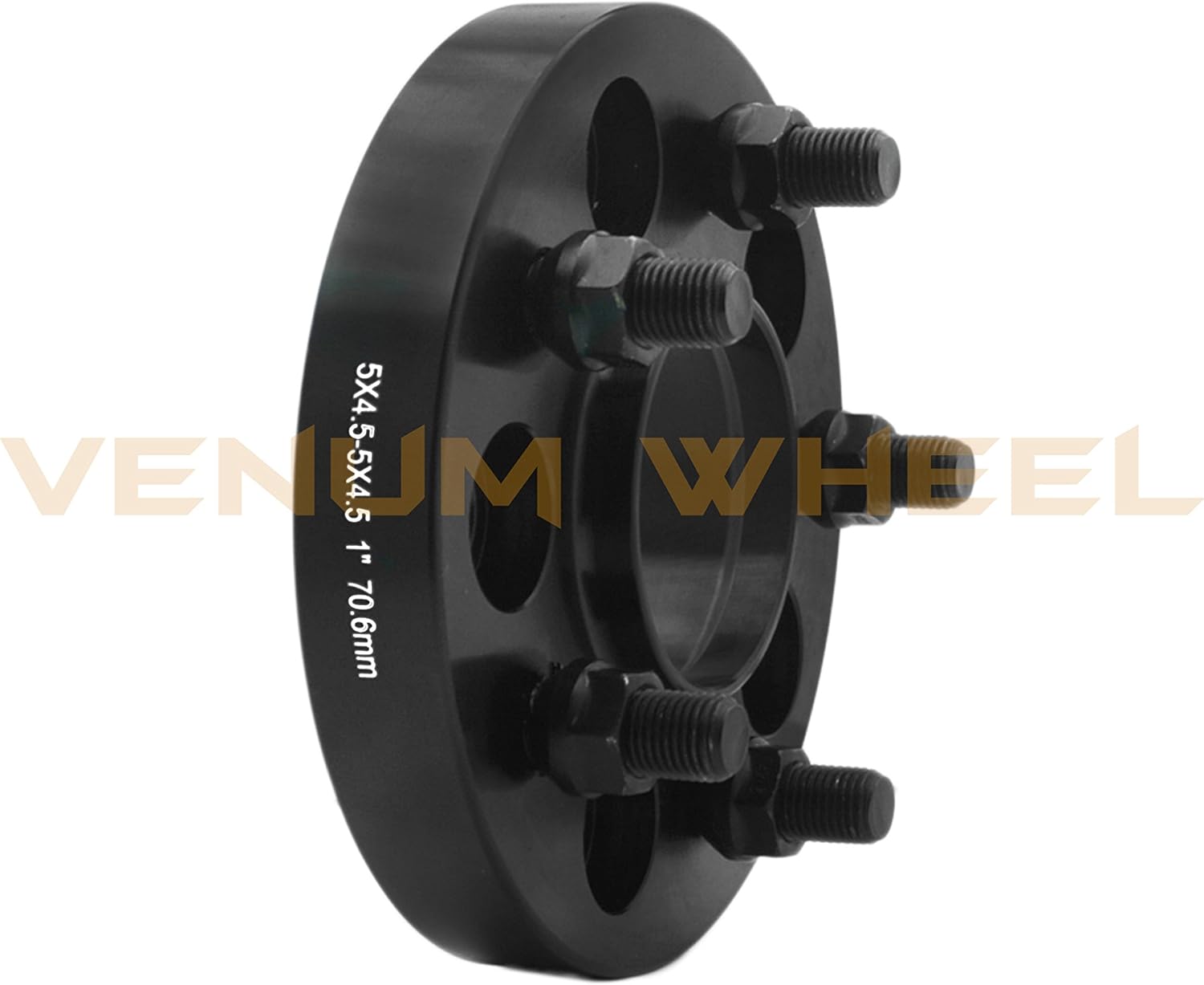 4 Pc Mustang Wheel Spacers Hub Centric Black 1 inch Thick (25mm) 14x1.5 Studs Fits New Models 2015-2018 All Models