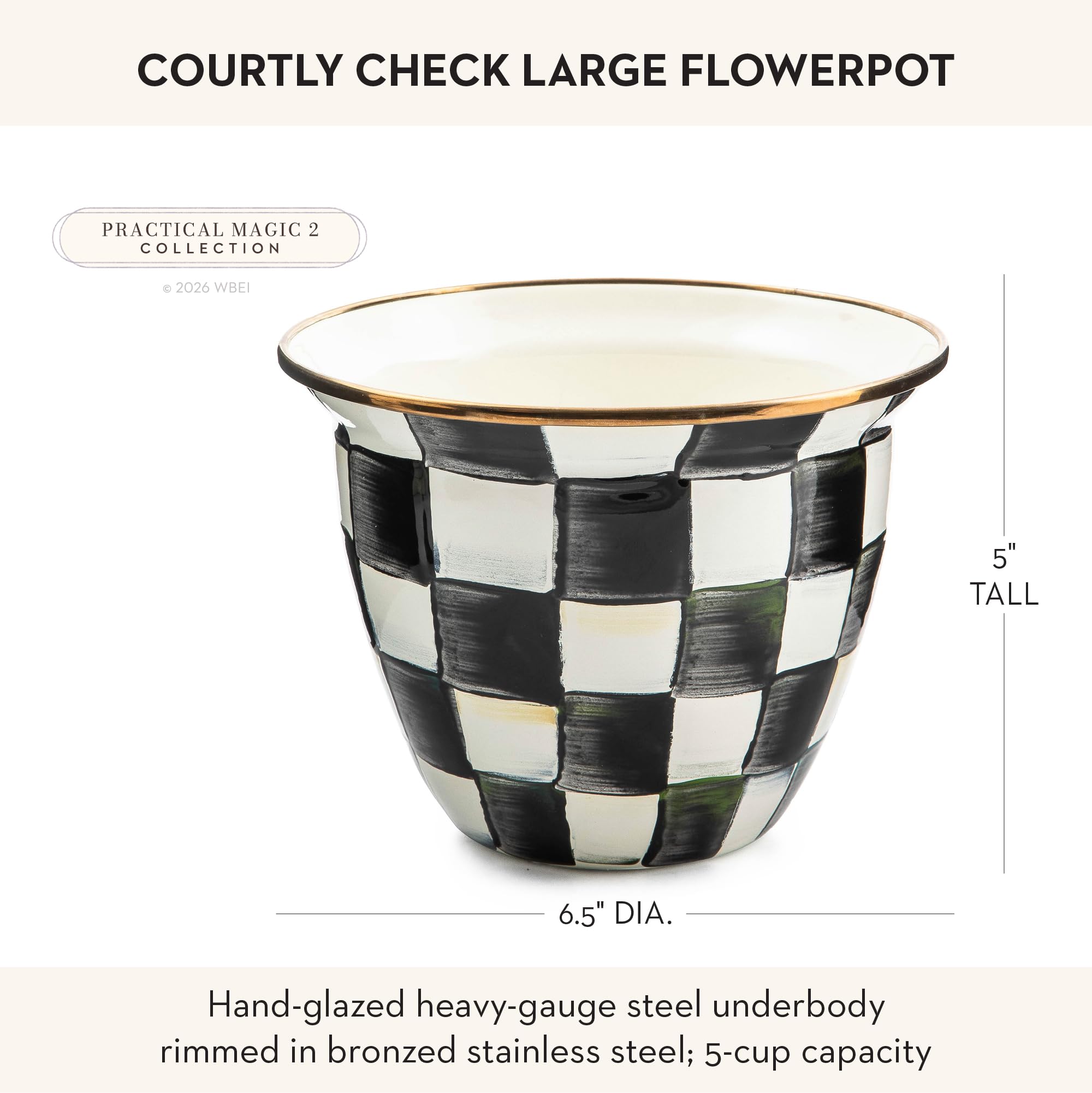 Amazon.co.jp: MACKENZIE-CHILDS コートリーチェック植木鉢、栽培植物