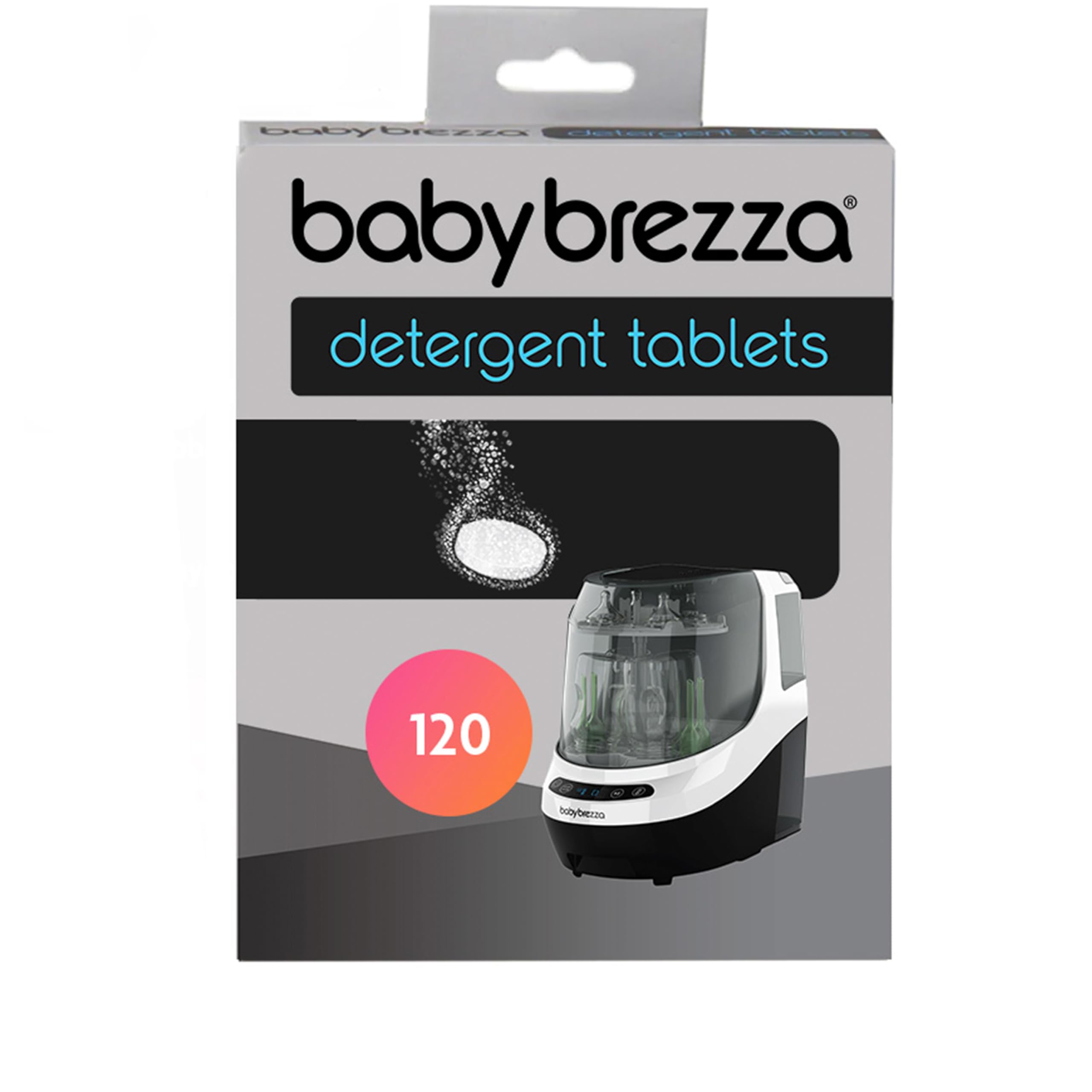 Baby Brezza - Lot 120 pastilles détergentes lave-biberons Bottle Washer Pro | Compatible avec les lave-biberons de toutes les marques, y compris le Baby Brezza Bottle Washer Pro. Sans danger pour bébé.
