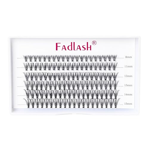 Miniatura 38 de FADLASH Racimos de pestañas Wispy 280 piezas, racimos de pestañas individuales de aspecto natural, rizado D 40D, racimos de pestañas suaves y