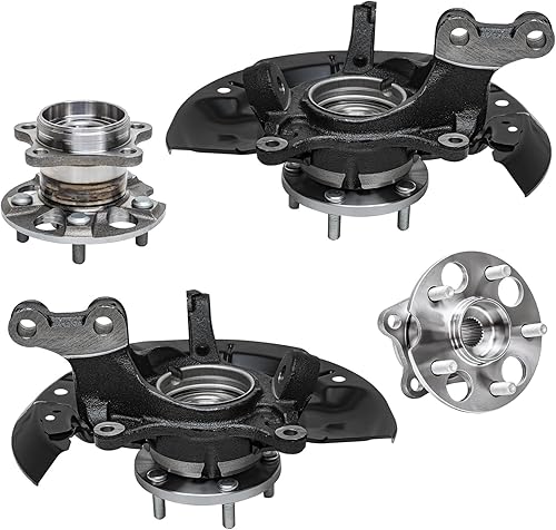 Miniatura 587 de Detroit Axle - Kit de cubos de rodamiento de rueda delantera de 6 piezas para Dodge Dart 2013-2016, Chrysler 200 2015-2017, 2 cojinetes de rueda