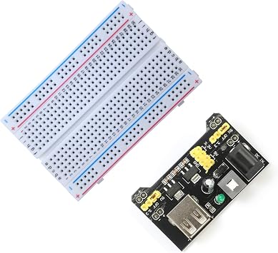 458 Electronic Starter Fun Kit for Arduino Raspberry Pi | Basic Electronics Components Starter Kit | Power Supply Module, Jumper Wire, Great Range of Resistors, Breadboard 400 Tie-Point