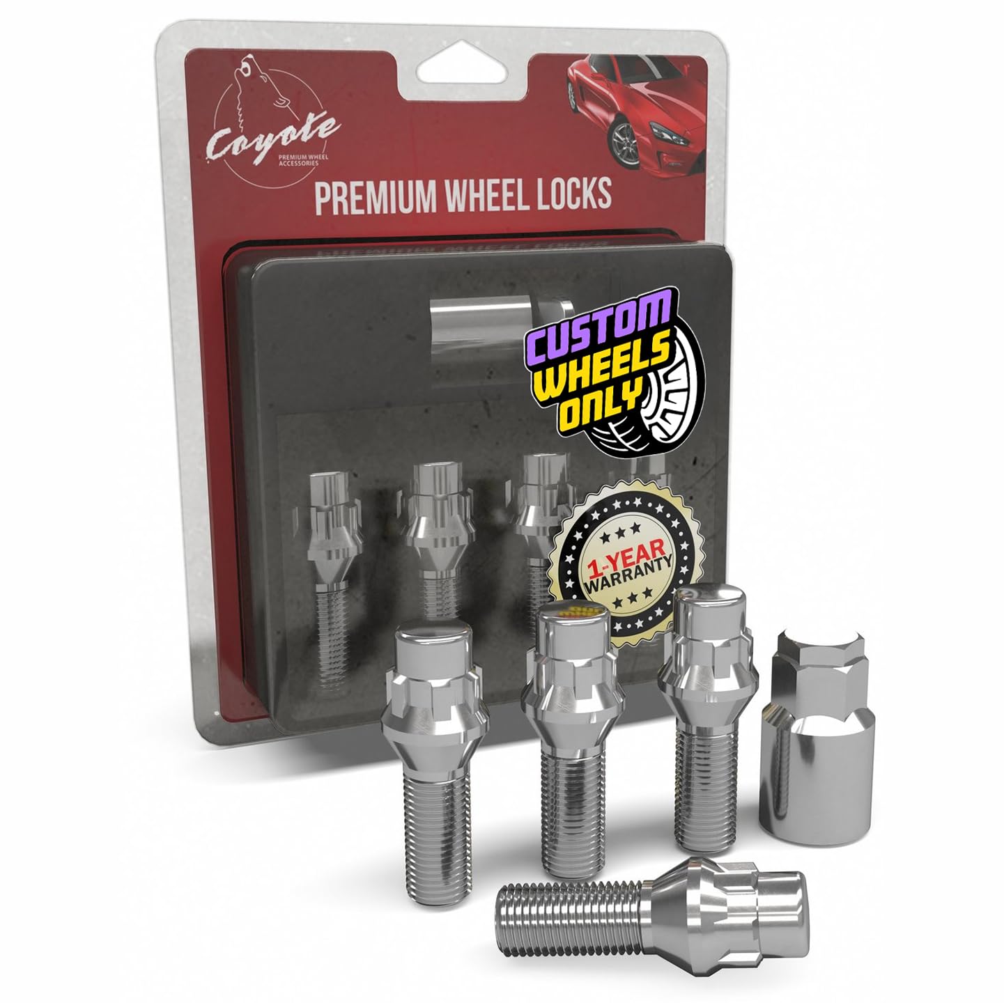 Amazon.com: Wheel Accessories Parts 4 Locks + Key M14 x 1.5 Thread