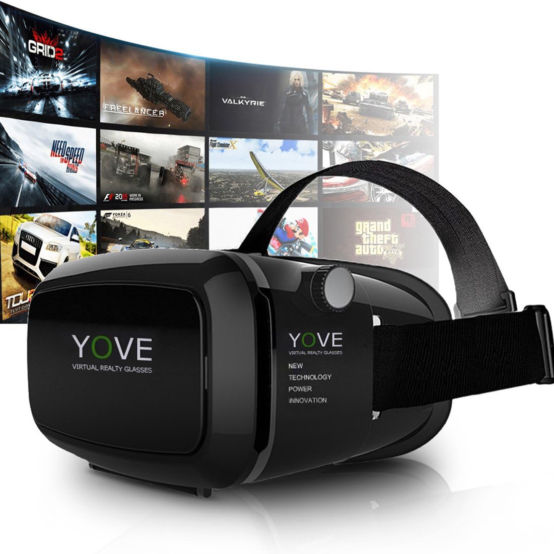 Kaotoer 3D VR Glasses VR Headset Movie Visor 3D Vr Virtual Reality Glasses Innovative Design Fit for iOS and Android Smartphones Within 3.5-6 Inches