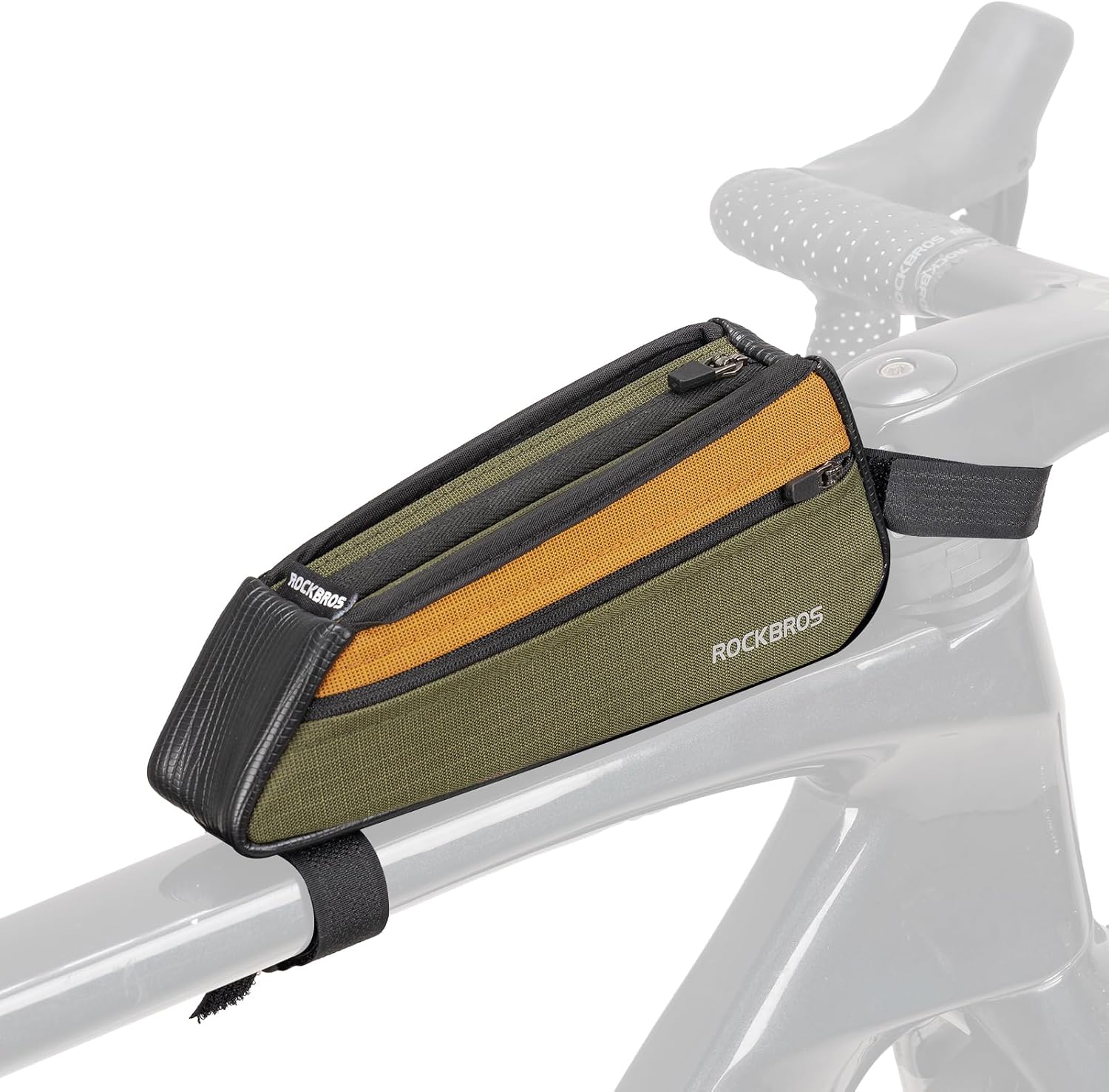 ROCKBROS Bike Top Tube Bag Small Side Pockets Bicycle Front Frame Pouch | [1s Access] 0.25L Mini Waterproof Bike Bag for Gravel MTB Road Racing Cycling