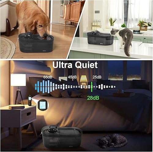 Miniatura 6 de Zofula Fuente de agua para perros de 2.3 gal300 oz9 L, dispensador automático de agua para perros, dispensador automático de agua para perros,