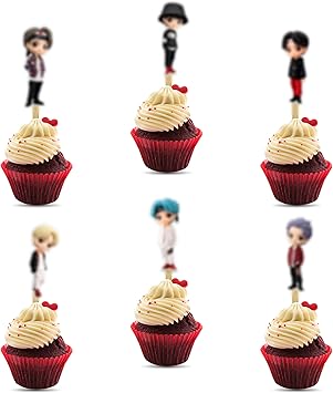 K-Pop Cupcake Topper Cute and Stylish Party Decoration for Cupcakes, Decorative Dessert Topper for Birthday Celebrations, Events, Parties, Dessert Tables, Special Occasions & Festive Gatherings