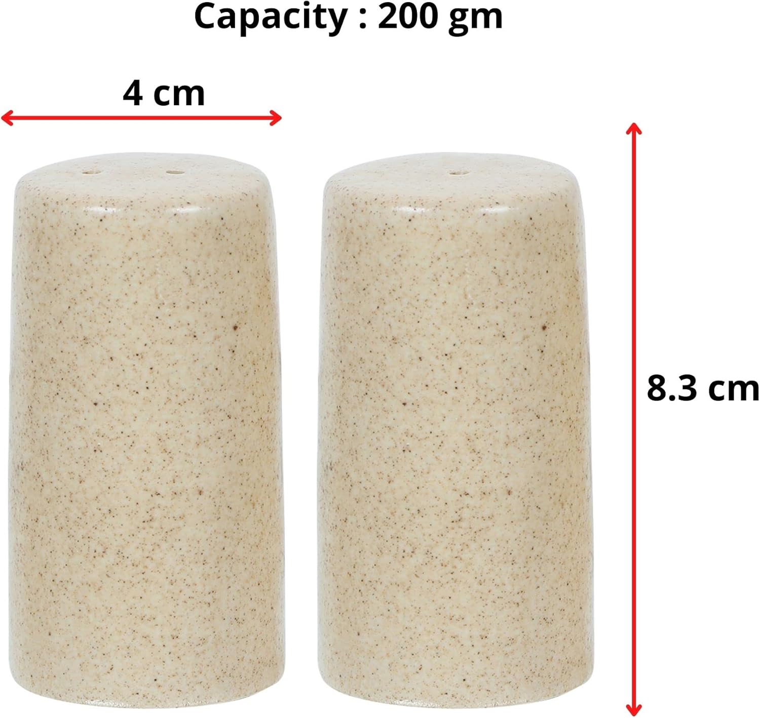 Ceramic Handi Pickle Jar Lota Jar For kitchine and Dinning table And Salt and Pepper Shakers set Farmhouse Kitchen Decor Ceramic Salt Shaker Combo (Pack Of 4)