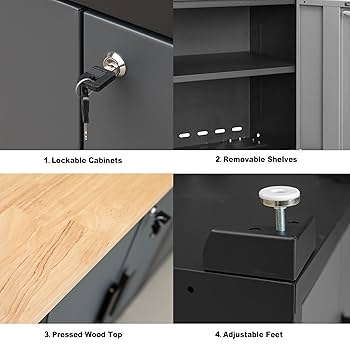 BIG RED Cabinet Set Garage Storage System, Black/Grey