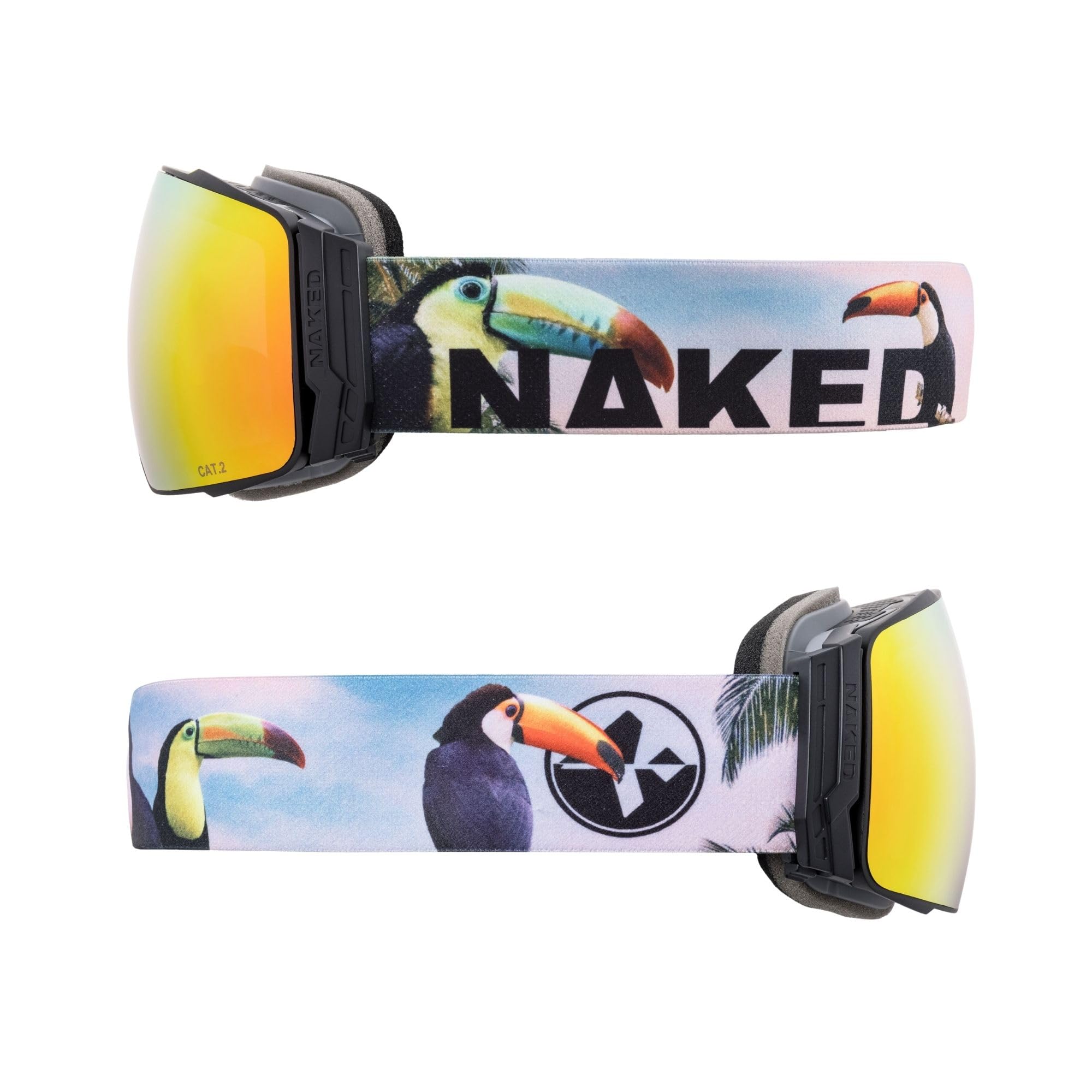NAKED Optics® Gogle narciarskie dla kobiet i mężczyzn – lustrzane z magnetycznym systemem wymiany – gogle narciarskie dla mężczyzn i kobiet