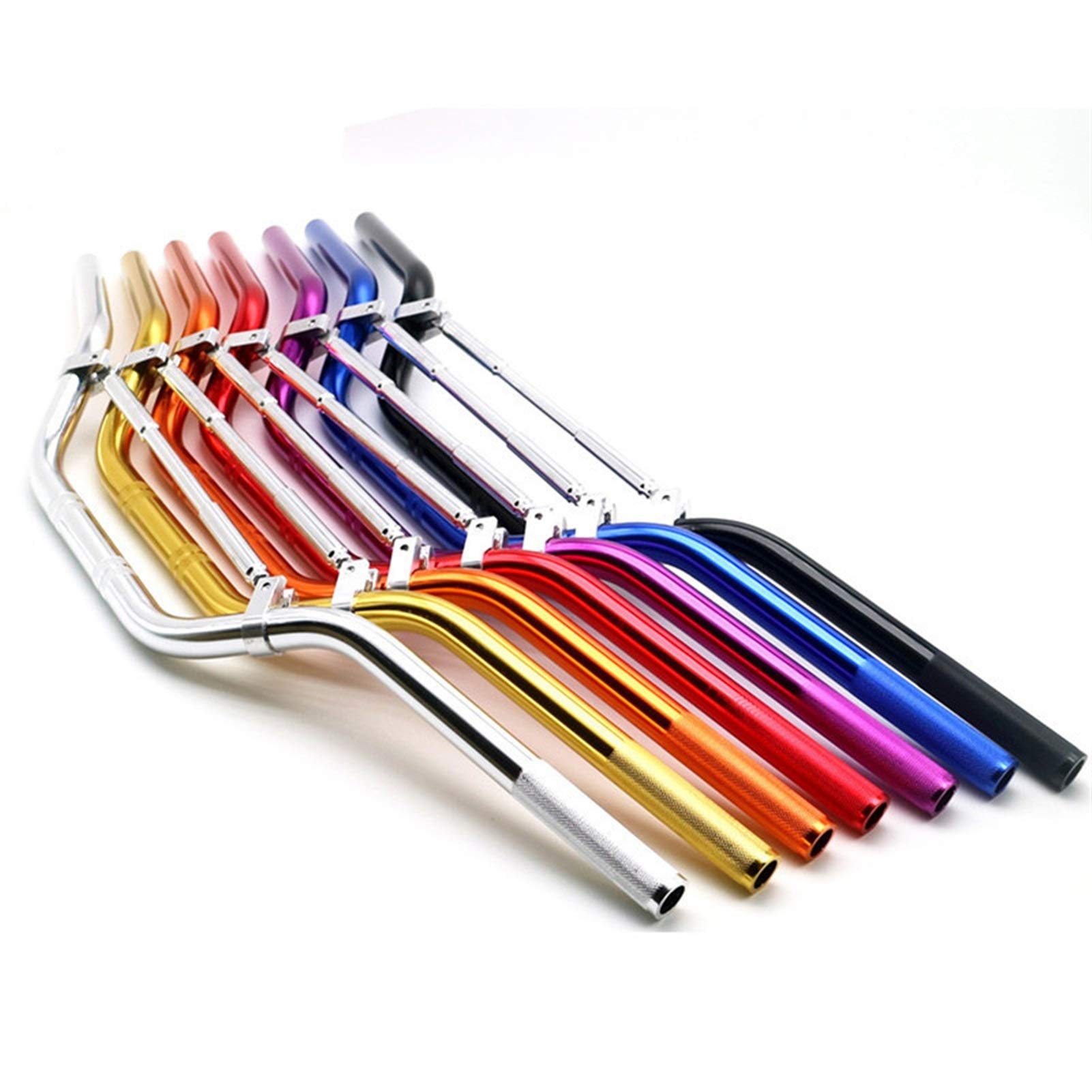 Guidon Moto,Guidon BMX Universal 22mm 7/8 Barre de poignée de 7/8 pour Moto Alliage d'aluminium rétro Moto Noir de Guidon de Guidon