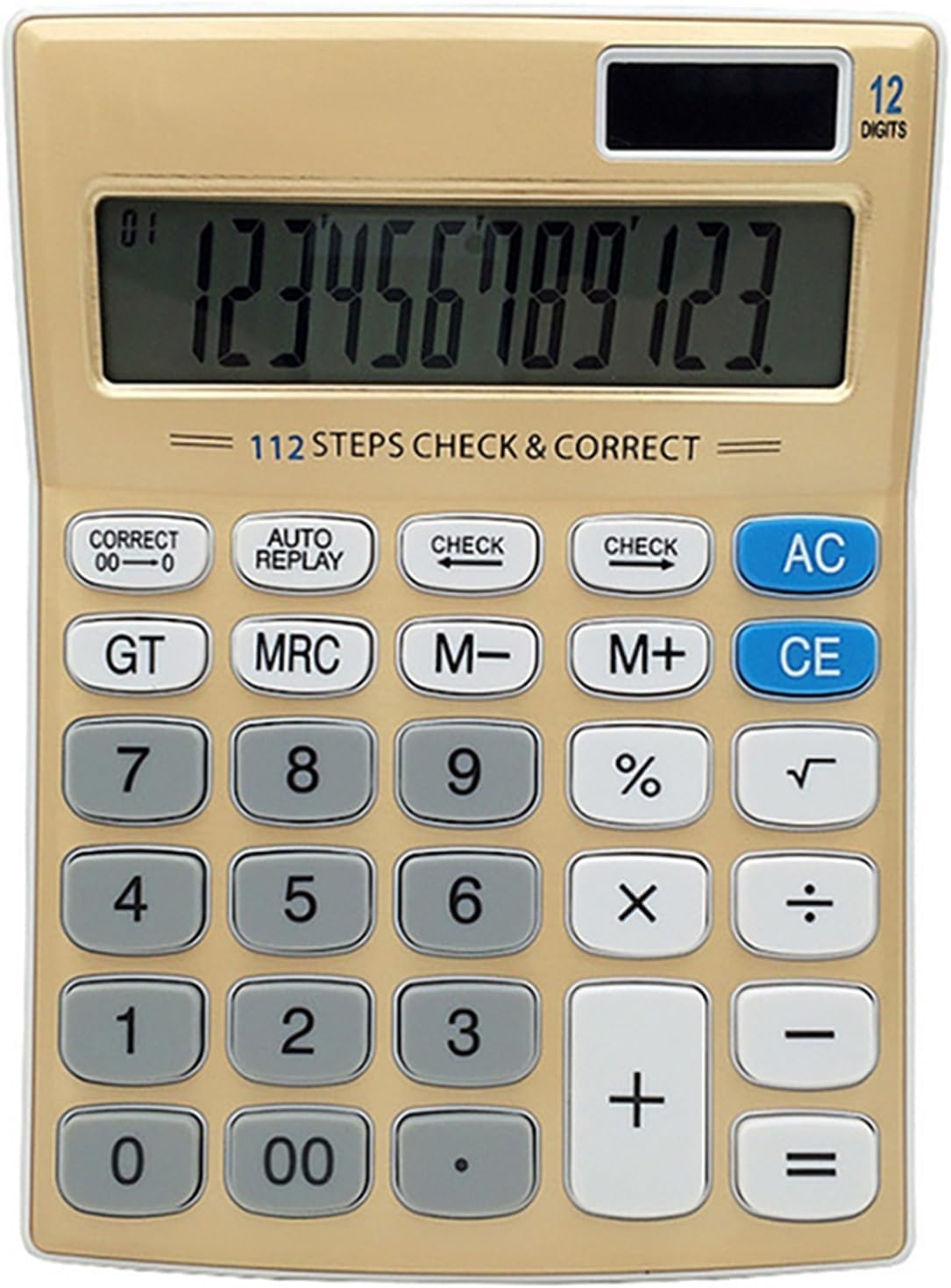 Kalkulator naukowy Kalkulatory Kalkulator stacjonarny, Złoty podwójny zasilacz Biurowy Elektroniczny Egzamin Papierniczy