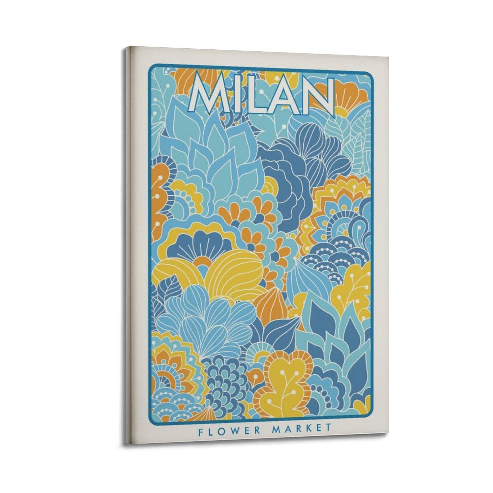 xiaoxiaoshen Milan Flower Market Floral Canvas Poster Wall Art Prints Room Aesthetic Murals Bedroom And Living Decorations 24x36inch(60x90cm)