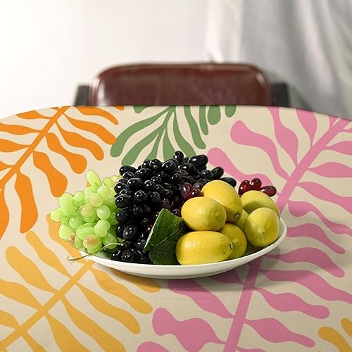 Miniatura 1090 de Mantel floral hippie, diseño retro de los años 70, naranja, rosa, azul, floral, bohemio, estampado estético de margaritas, para fiesta, picnic