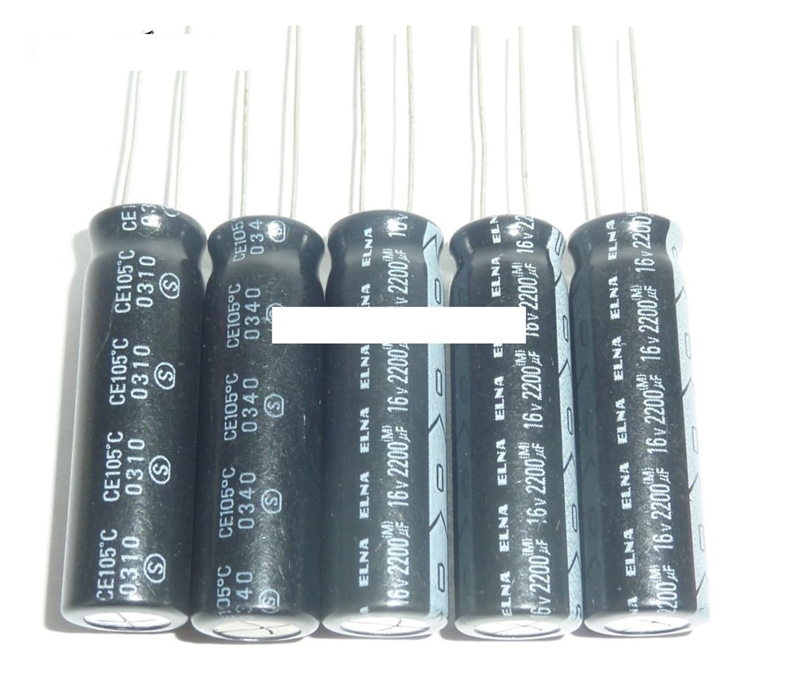 ICXLPMC 5pcs 2200uF 16V2200UF 10x30mm 16V2200uF Aluminum Electrolytic capacitor