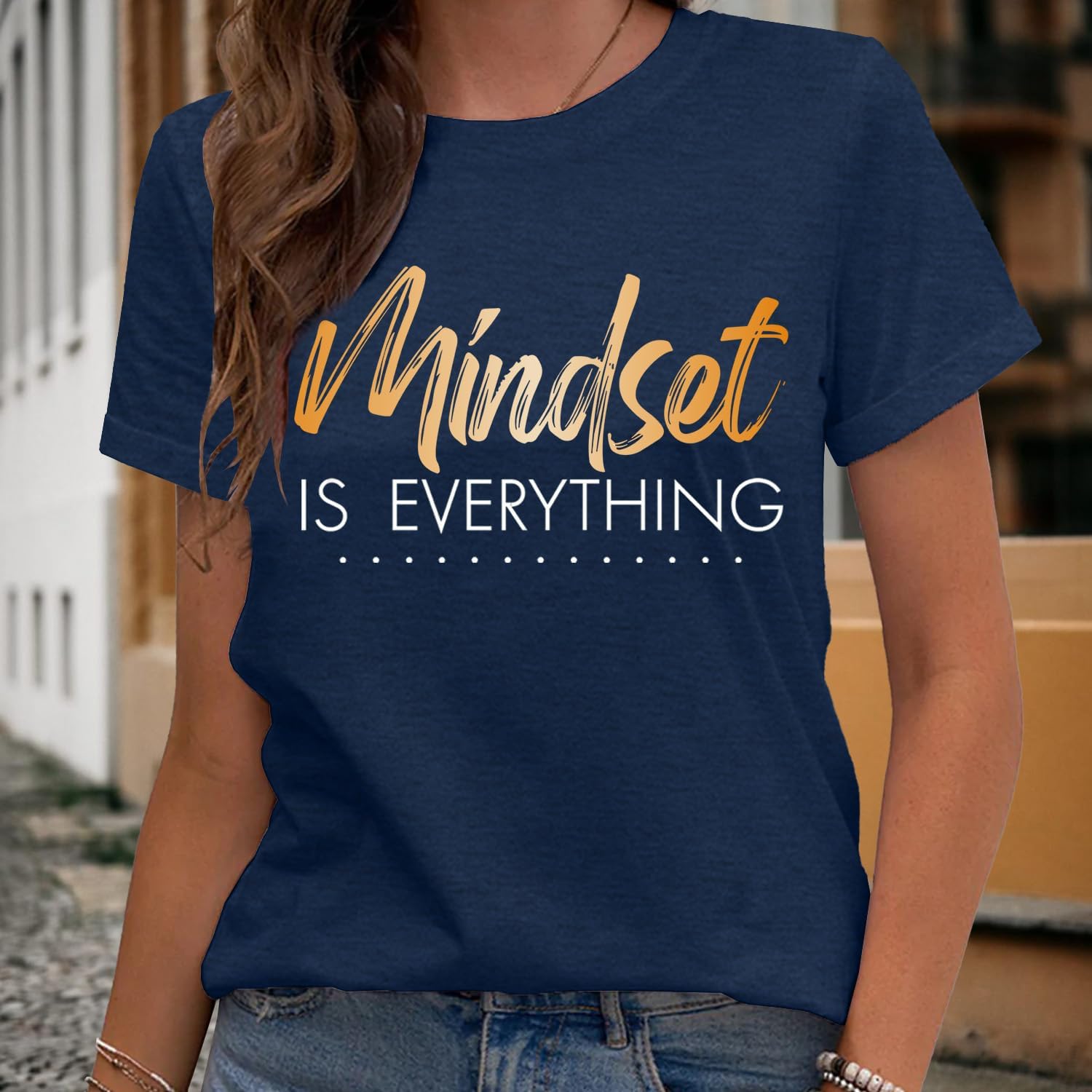 MAIHUN Inspirational Shirt for Women Mindset is Everything Tshirt Positive Kindness Short Sleeve - Image 4