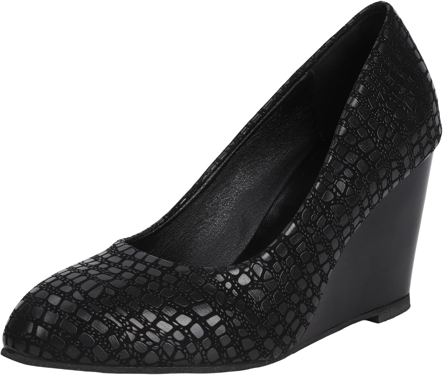 women's black wedges closed toe wedge heels comfortable women pumps dress shoes 7 black