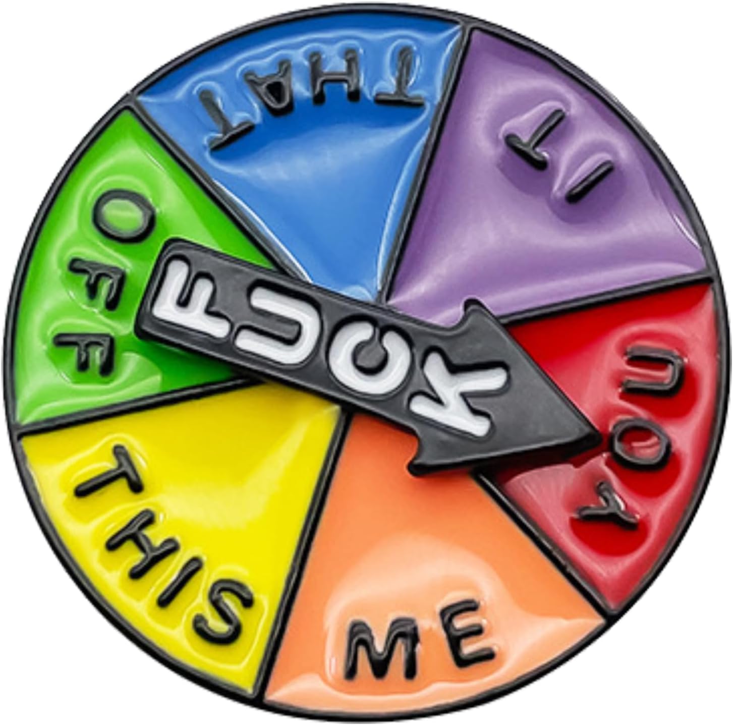 Fun Spinning Enamel Pin Badge, Color Wheel Lucky Wheel Pin for Party Activities, Funny Gift for Friends, Art Pins for Women Men All Clothes, Bags and Hats
