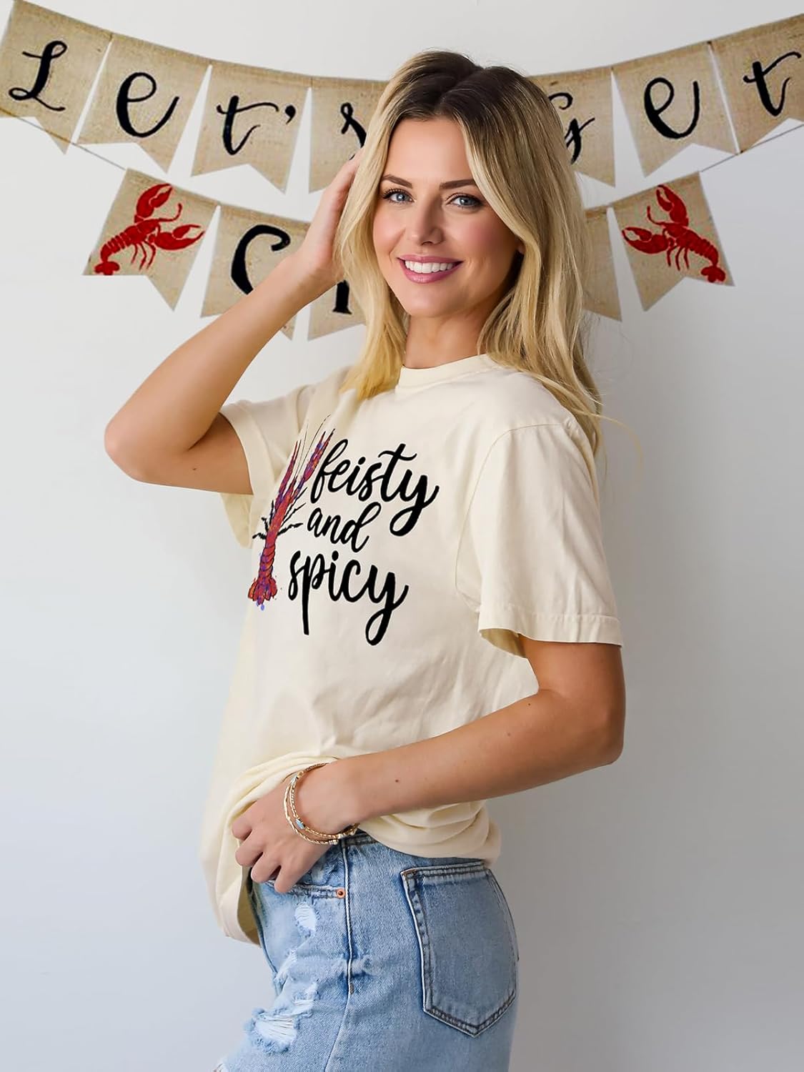 Womens Crawfish Shirt Funny Spicy Crawfish Tshirt Short Sleeve Louisiana Boil Festival Tee - Image 4