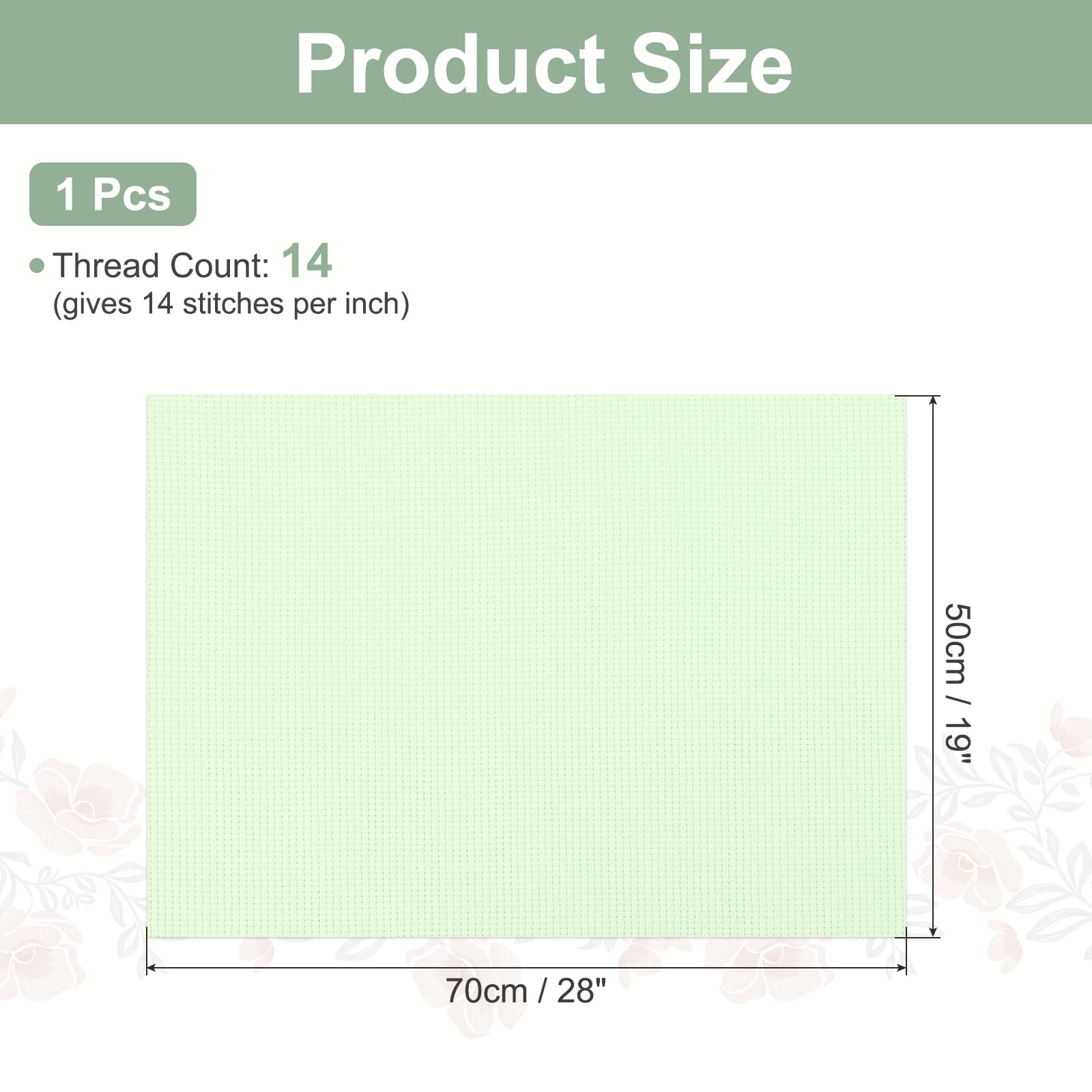 PATIKIL 14 Count Cross Stitch Cloth 19"x28" - Image 2